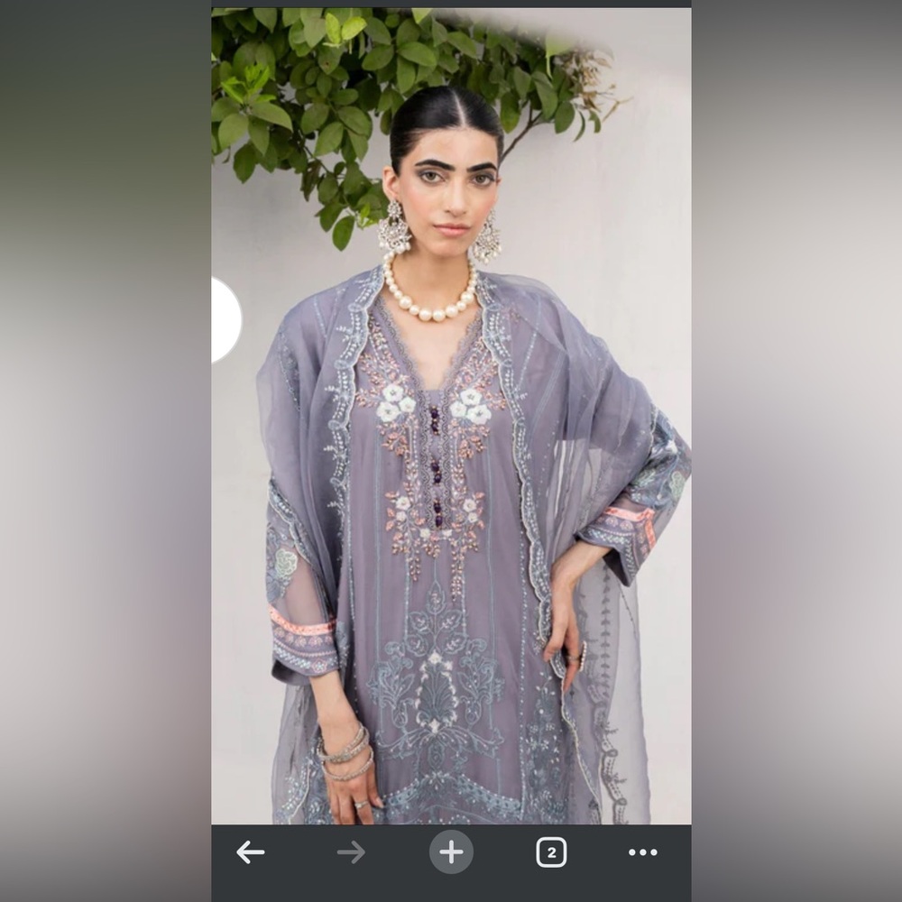 Heavy Embroidered Chiffon women’s salwar kameez size XL